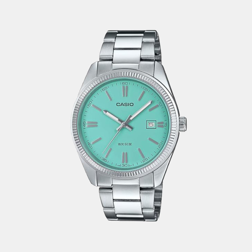 Enticer Men Quartz Blue Dial Analog Stainless Steel Watch A2371