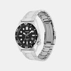 Enticer Men Quartz Black Dial Analog Stainless Steel Watch A2376