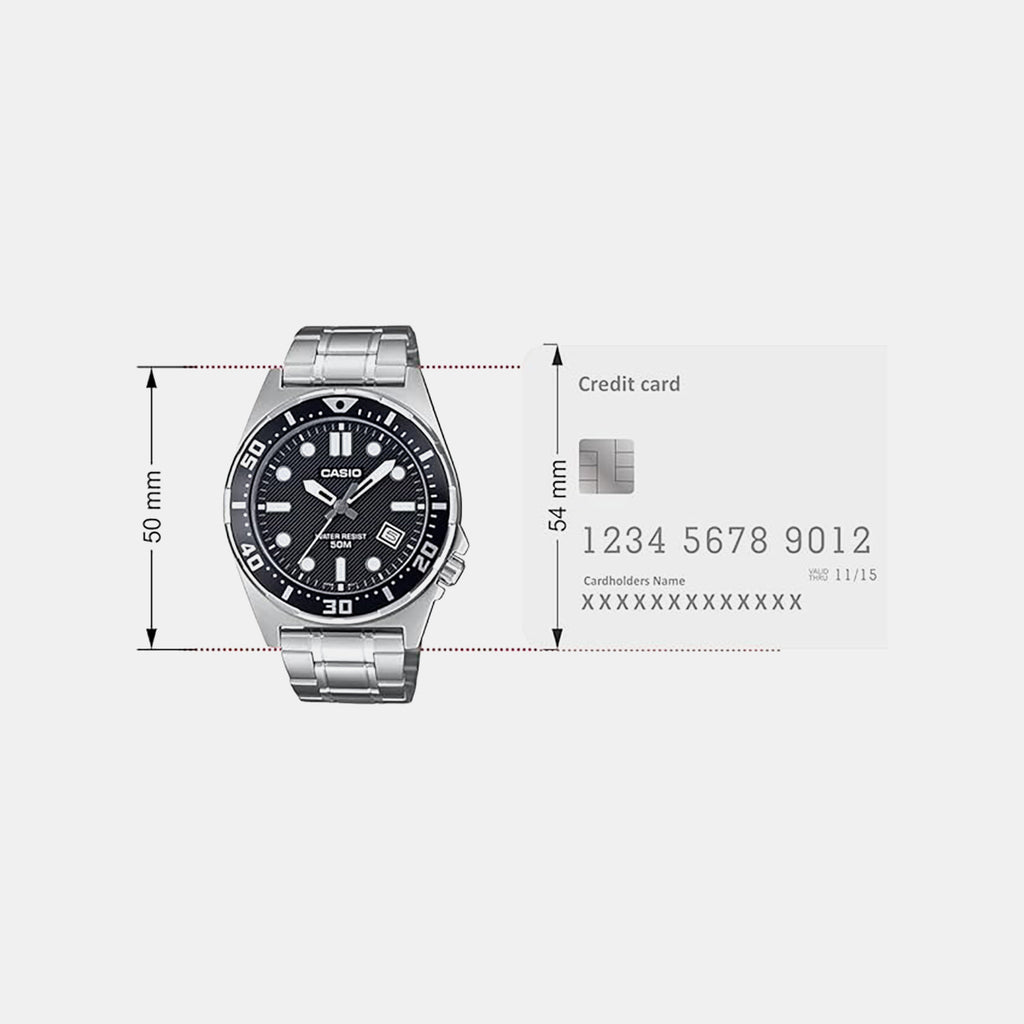 Enticer Men Quartz Black Dial Analog Stainless Steel Watch A2376