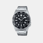 Enticer Men Quartz Black Dial Analog Stainless Steel Watch A2376