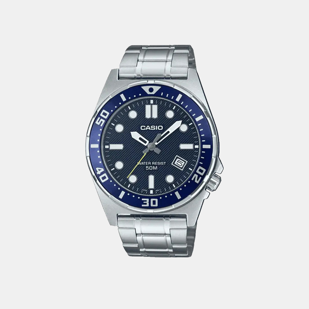 Enticer Men Quartz Blue Dial Analog Stainless Steel Watch A2377