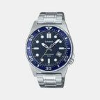 Enticer Men Quartz Blue Dial Analog Stainless Steel Watch A2377