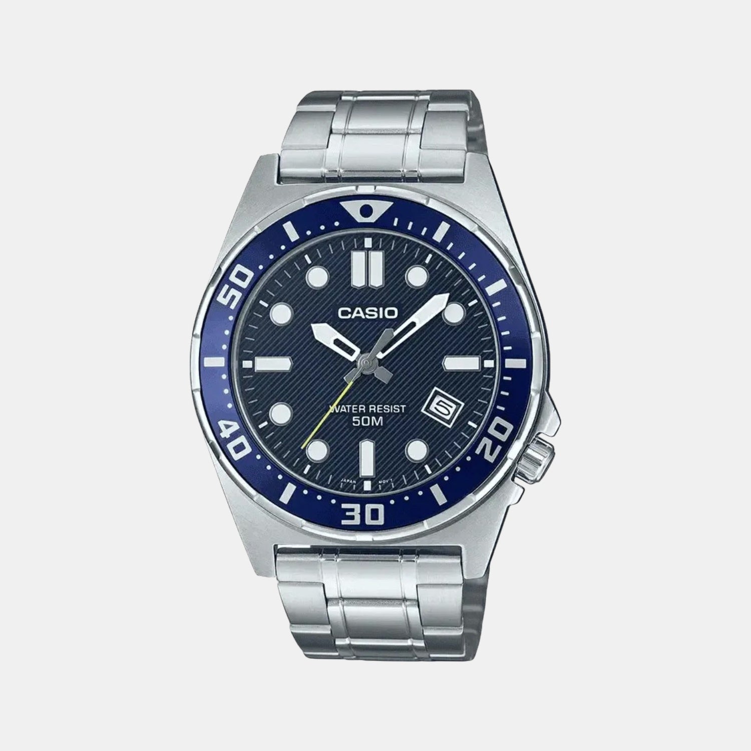 Enticer Men Quartz Blue Dial Analog Stainless Steel Watch A2377