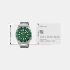 Enticer Men Quartz Green Dial Analog Stainless Steel Watch A2378