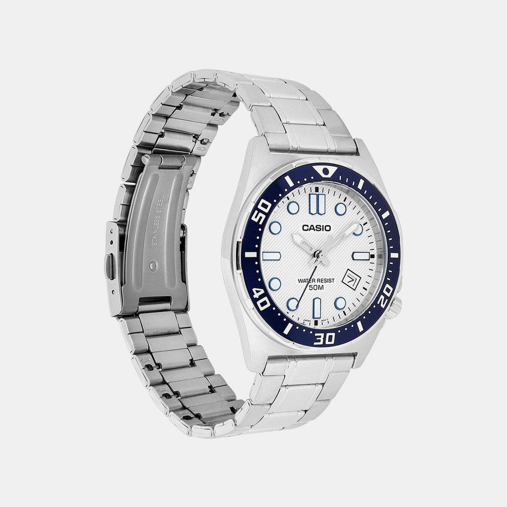 Enticer Men Quartz White Dial Analog Stainless Steel Watch A2379