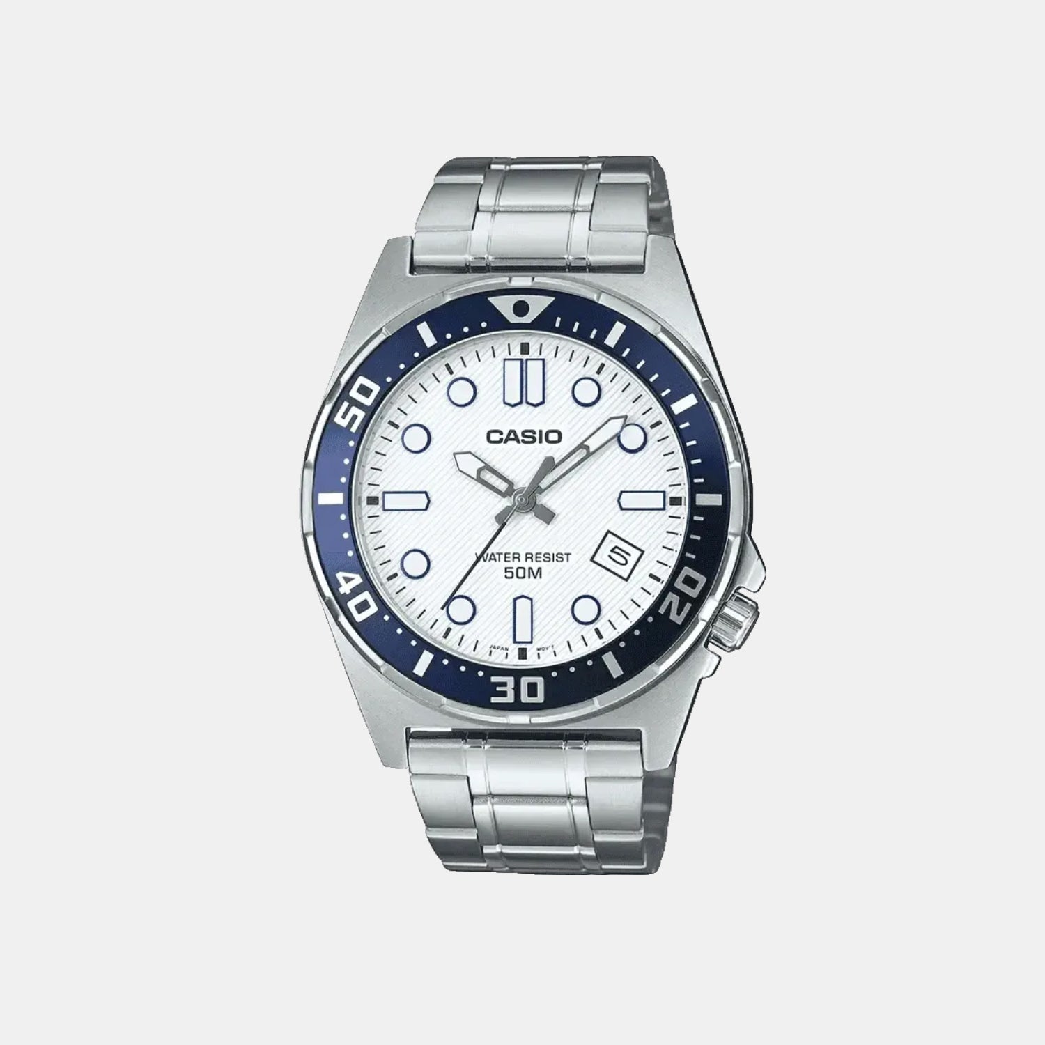 Enticer Men Quartz White Dial Analog Stainless Steel Watch A2379