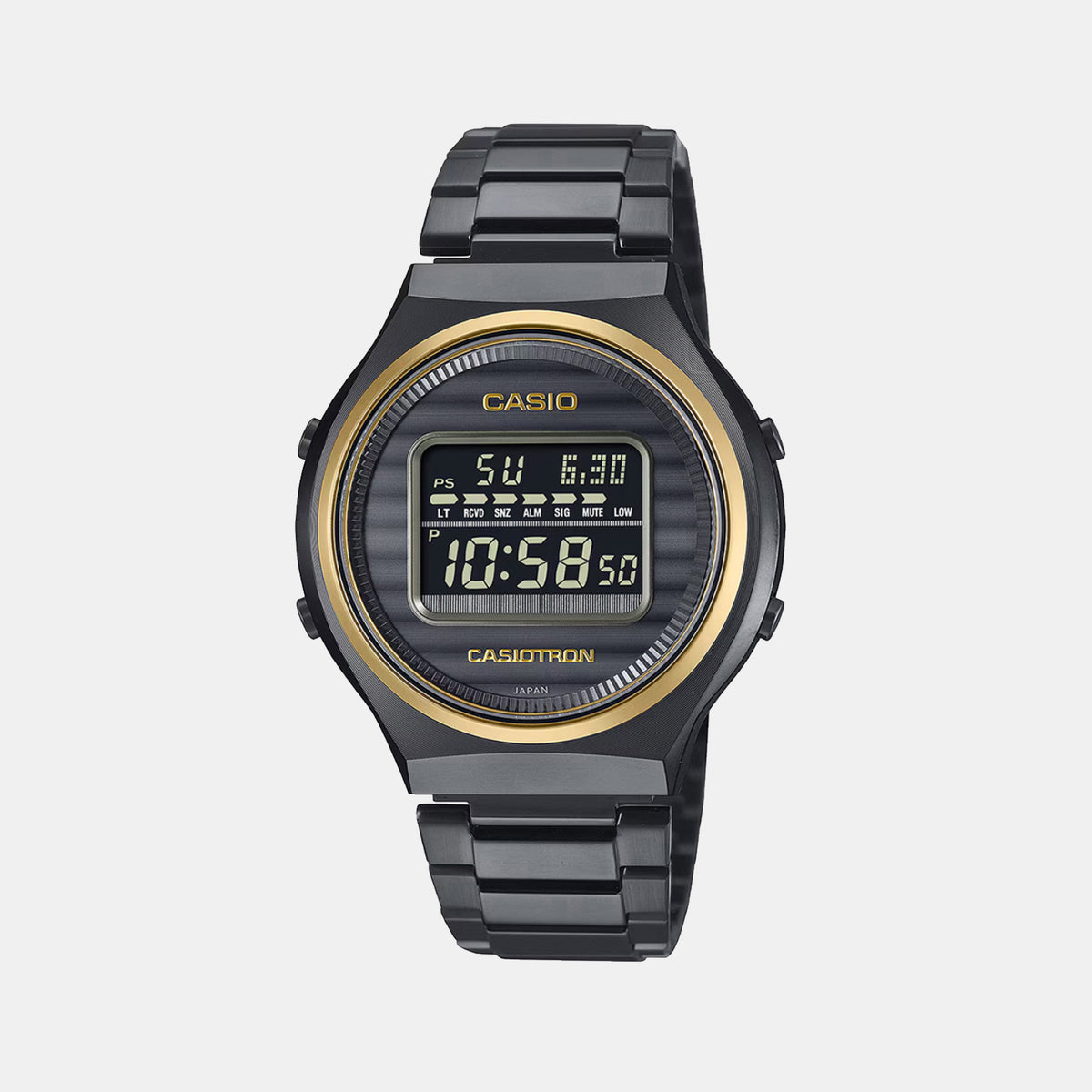Enticer Men Quartz Black Dial Digital Stainless Steel Watch A2380