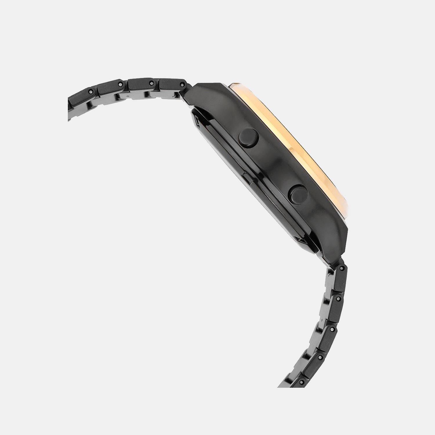 Enticer Men Quartz Black Dial Digital Stainless Steel Watch A2380