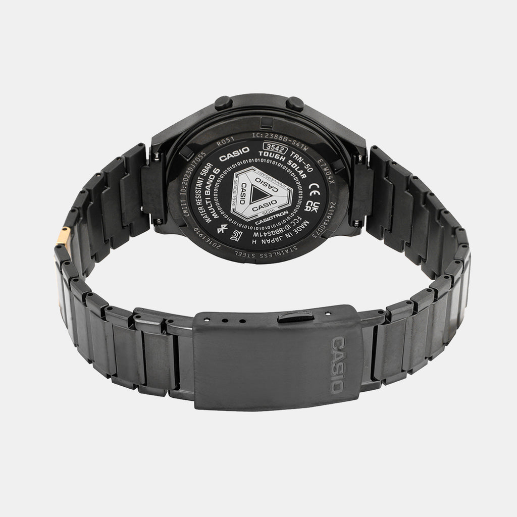 Enticer Men Quartz Black Dial Digital Stainless Steel Watch A2380