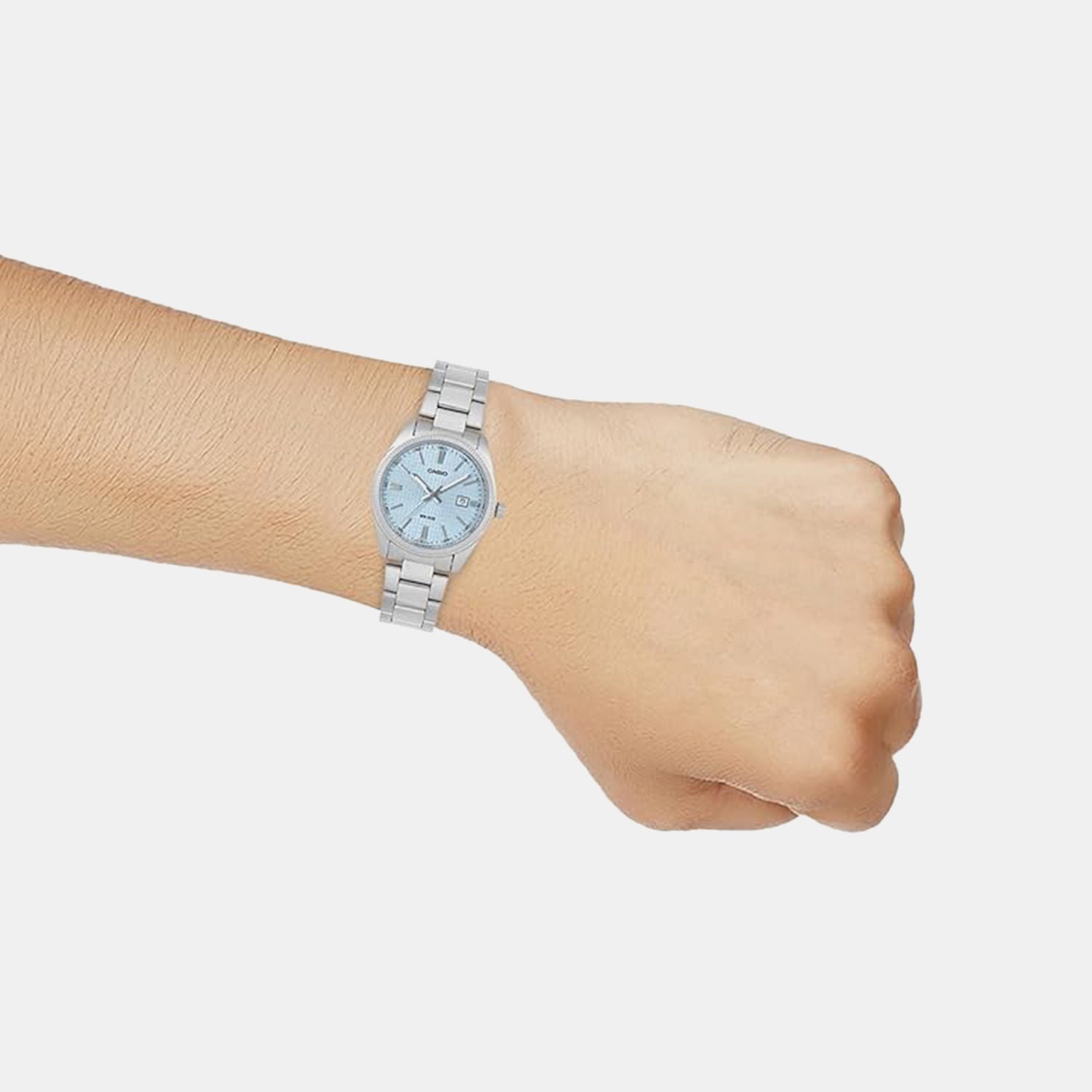 Enticer Men Quartz Blue Dial Analog Stainless Steel Watch A2394