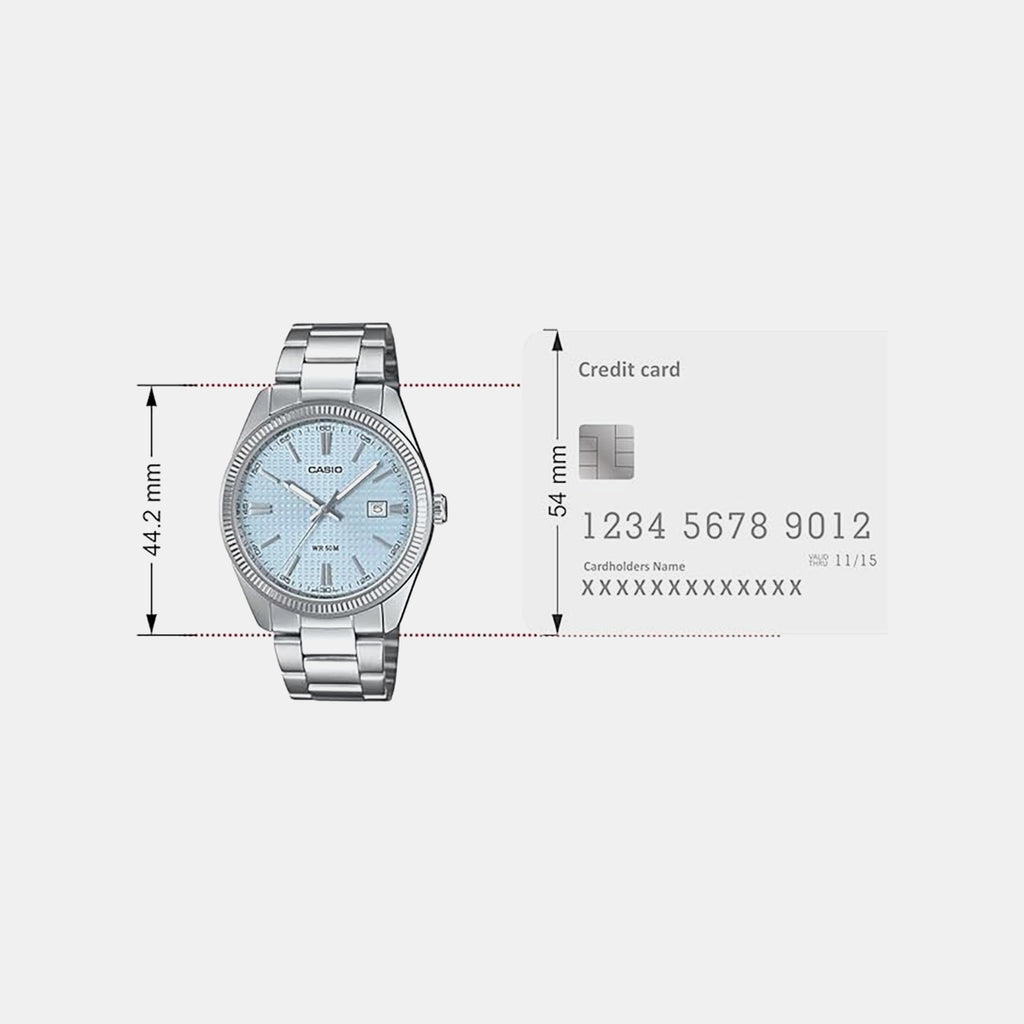 Enticer Men Quartz Blue Dial Analog Stainless Steel Watch A2394