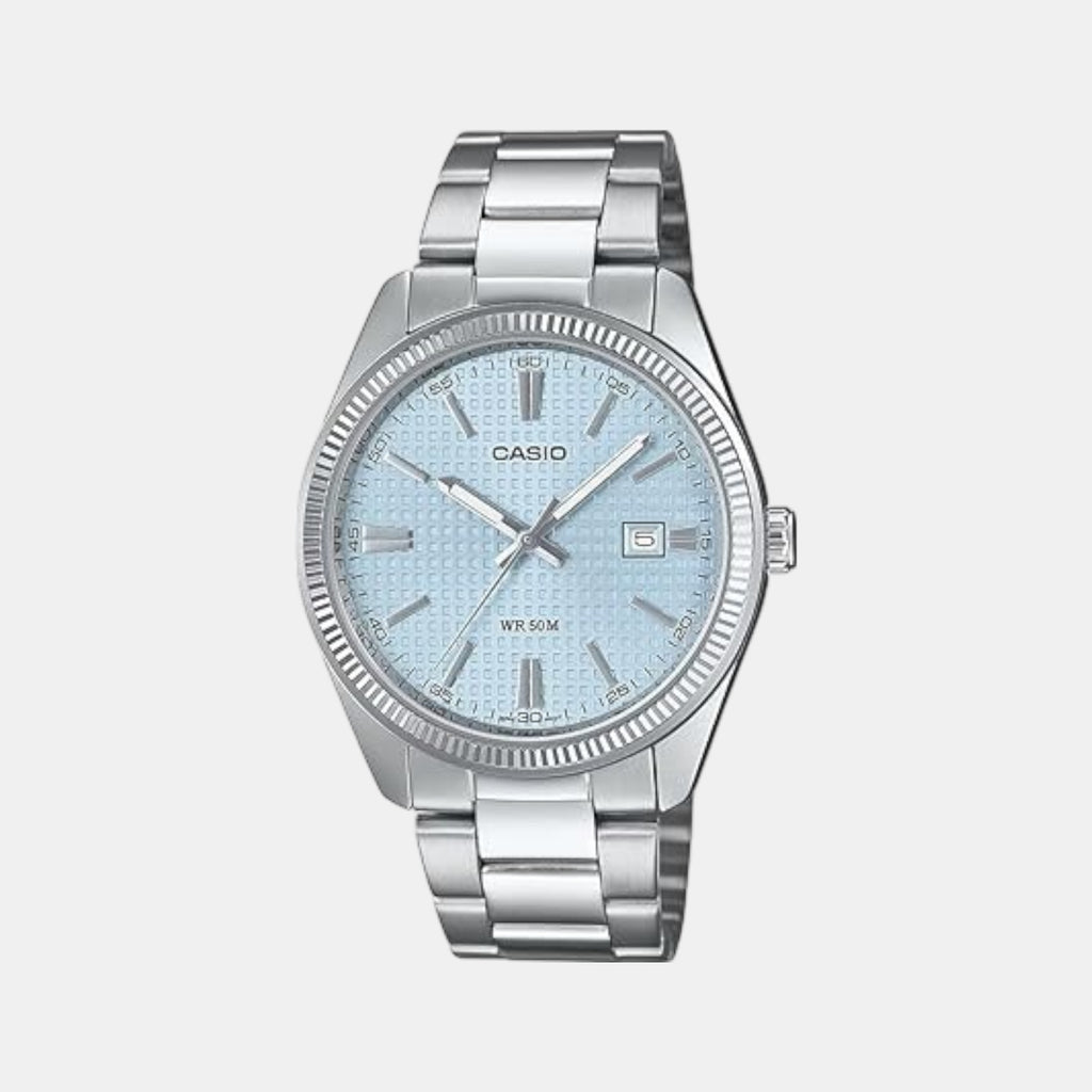 Enticer Men Quartz Blue Dial Analog Stainless Steel Watch A2394