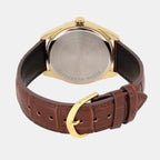 Enticer Men Quartz Gold Dial Analog Leather Watch A2396