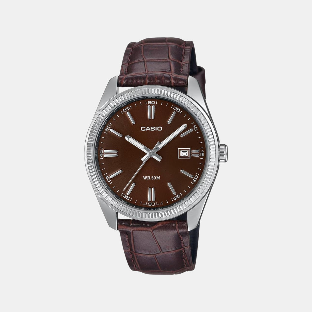 Enticer Men Quartz Brown Dial Analog Leather Watch A2397