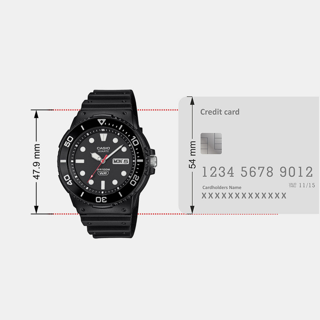 Youth Men Quartz Black Dial Analog Resin Watch A2402