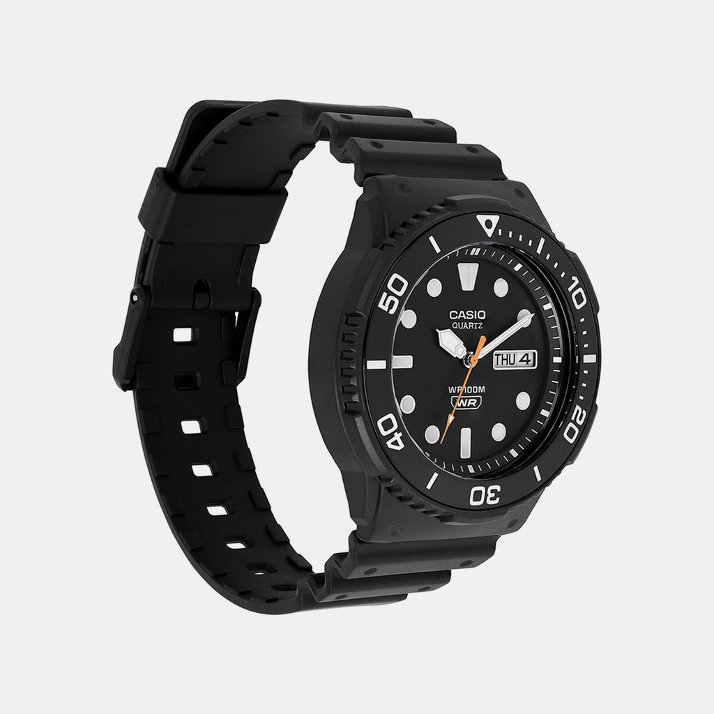 Youth Men Quartz Black Dial Analog Resin Watch A2402