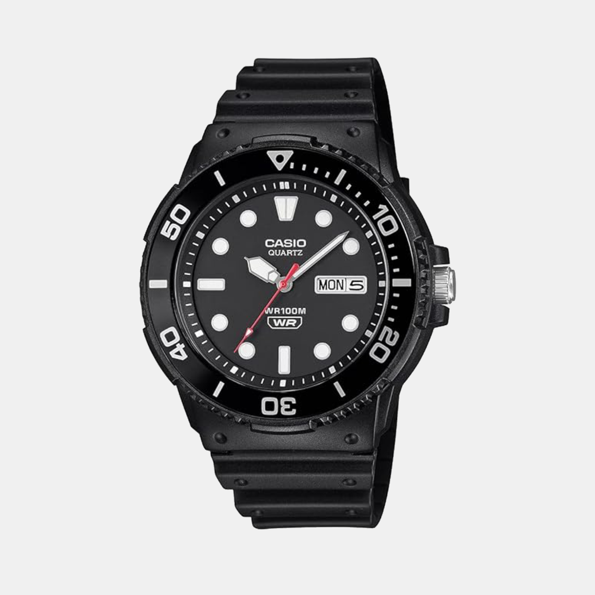 Youth Men Quartz Black Dial Analog Resin Watch A2402