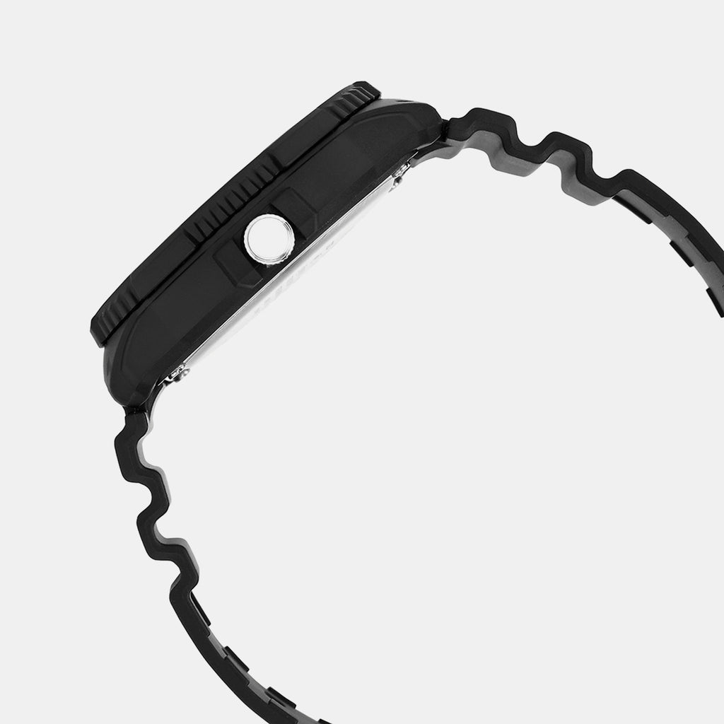 Youth Men Quartz Black Dial Analog Resin Watch A2404