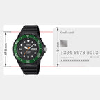 Youth Men Quartz Black Dial Analog Resin Watch A2404