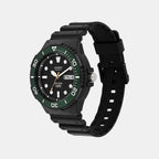 Youth Men Quartz Black Dial Analog Resin Watch A2404