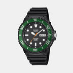 Youth Men Quartz Black Dial Analog Resin Watch A2404