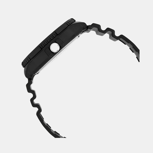 Youth Men Quartz Black Dial Analog Resin Watch A2404