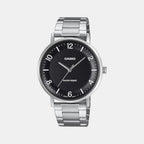 Enticer Men Quartz Black Dial Analog Stainless Steel Watch A2405