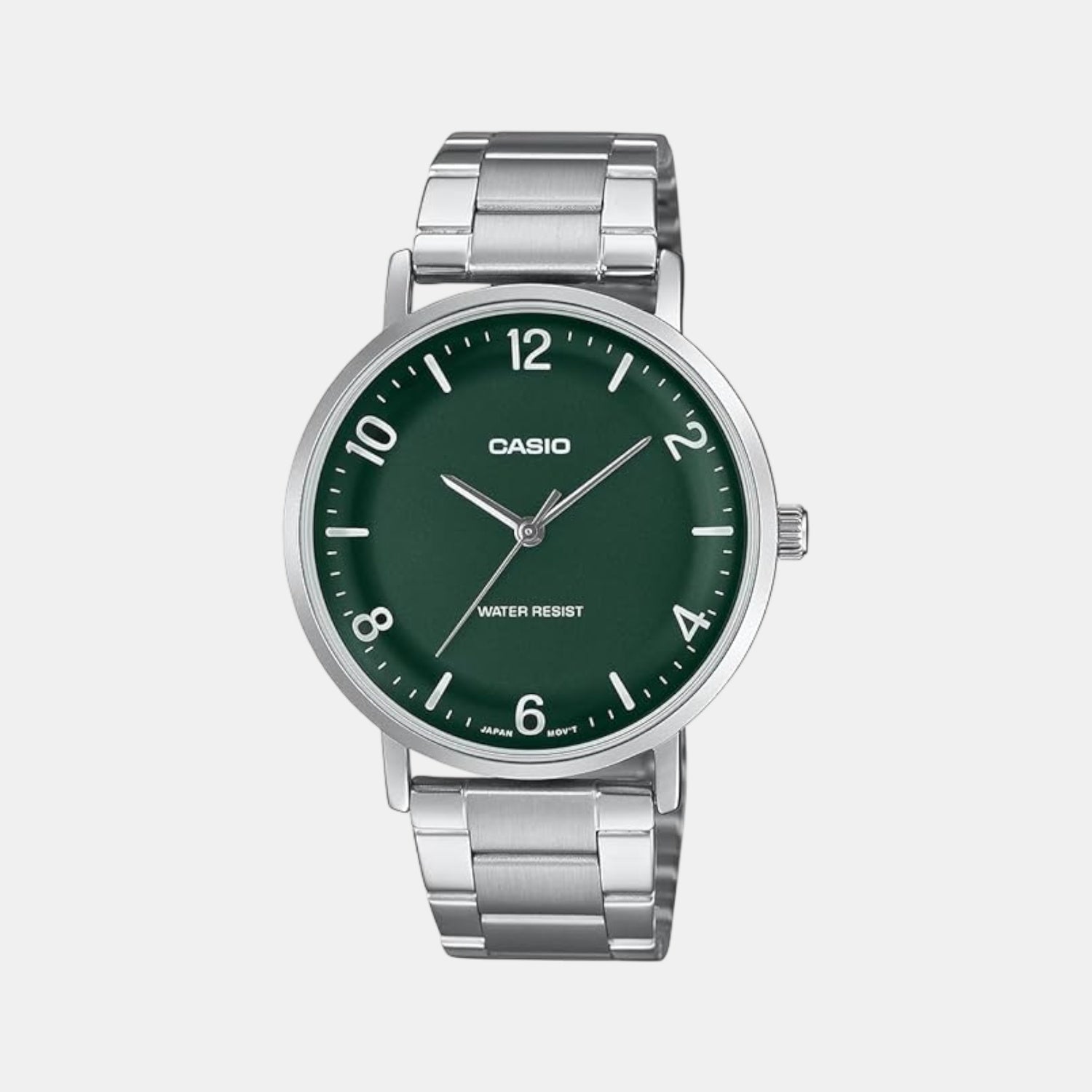 Enticer Men Quartz Green Dial Analog Stainless Steel Watch A2406