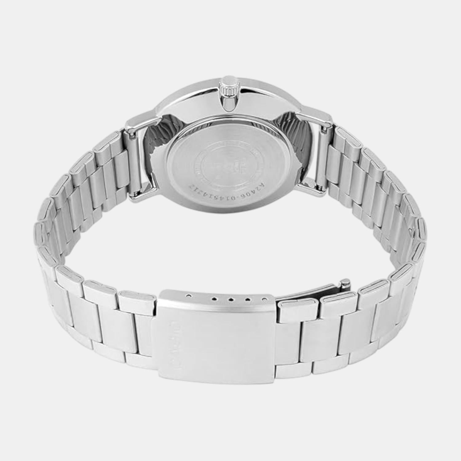 Enticer Men Quartz Green Dial Analog Stainless Steel Watch A2406