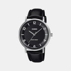 Enticer Men Quartz Black Dial Analog Leather Watch A2408