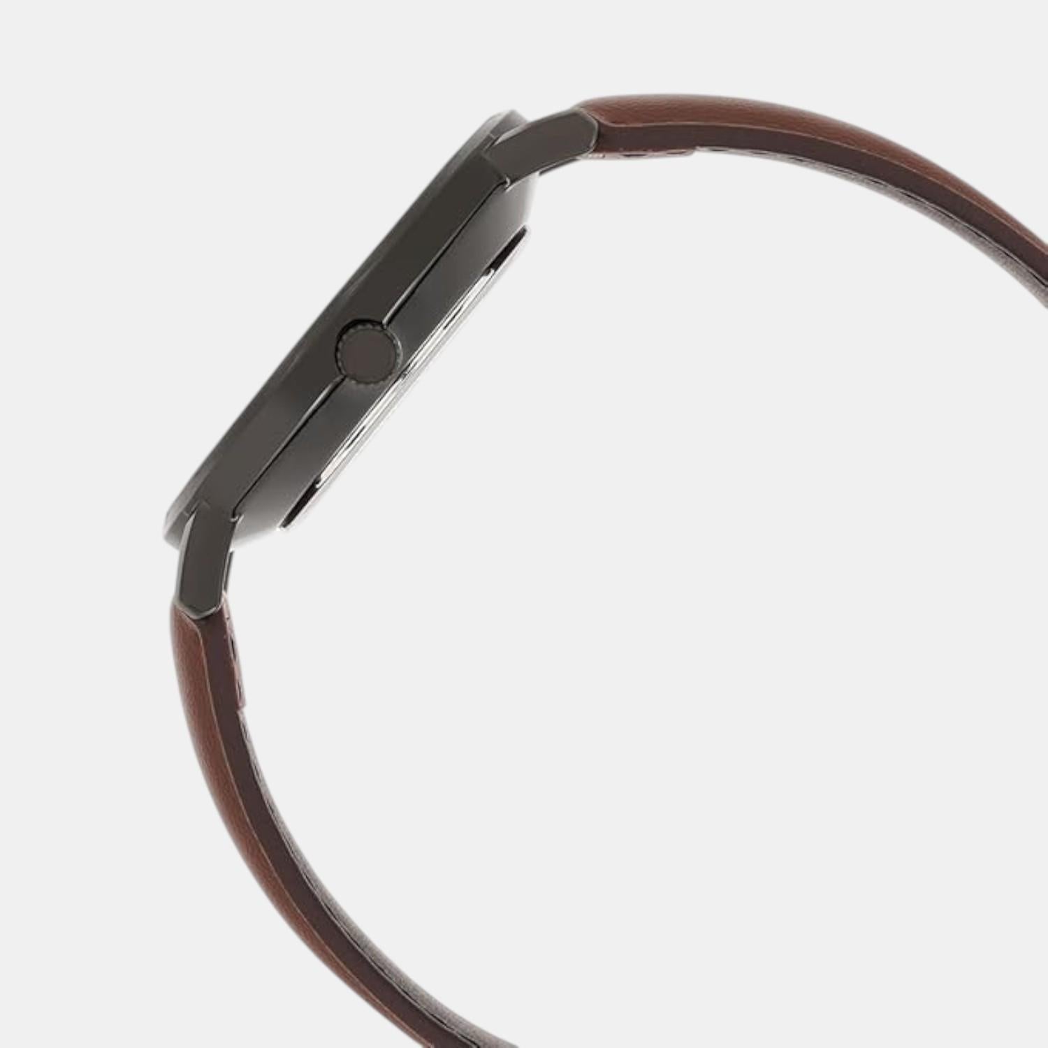 Enticer Men Quartz White Dial Analog Leather Watch A2410