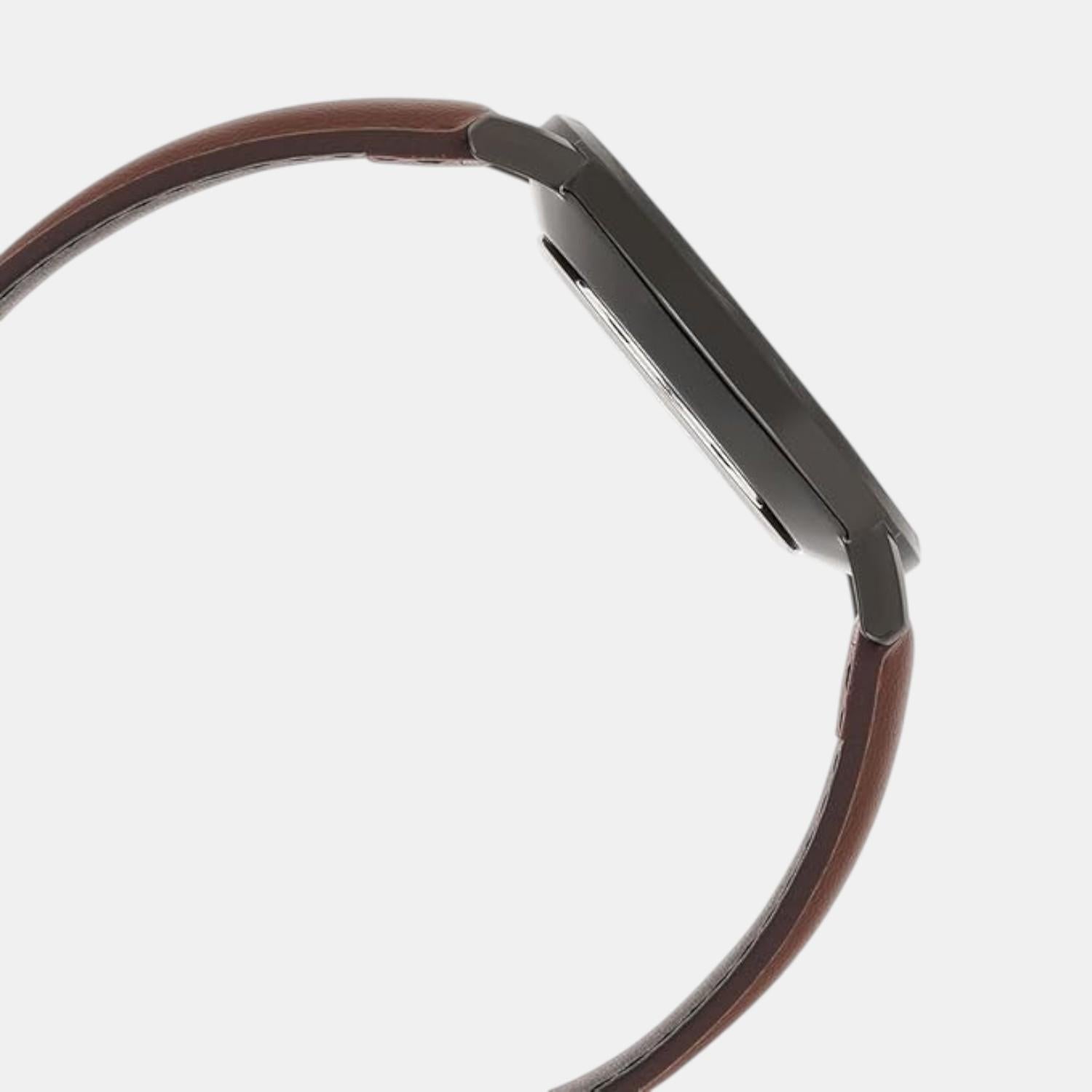 Enticer Men Quartz White Dial Analog Leather Watch A2410