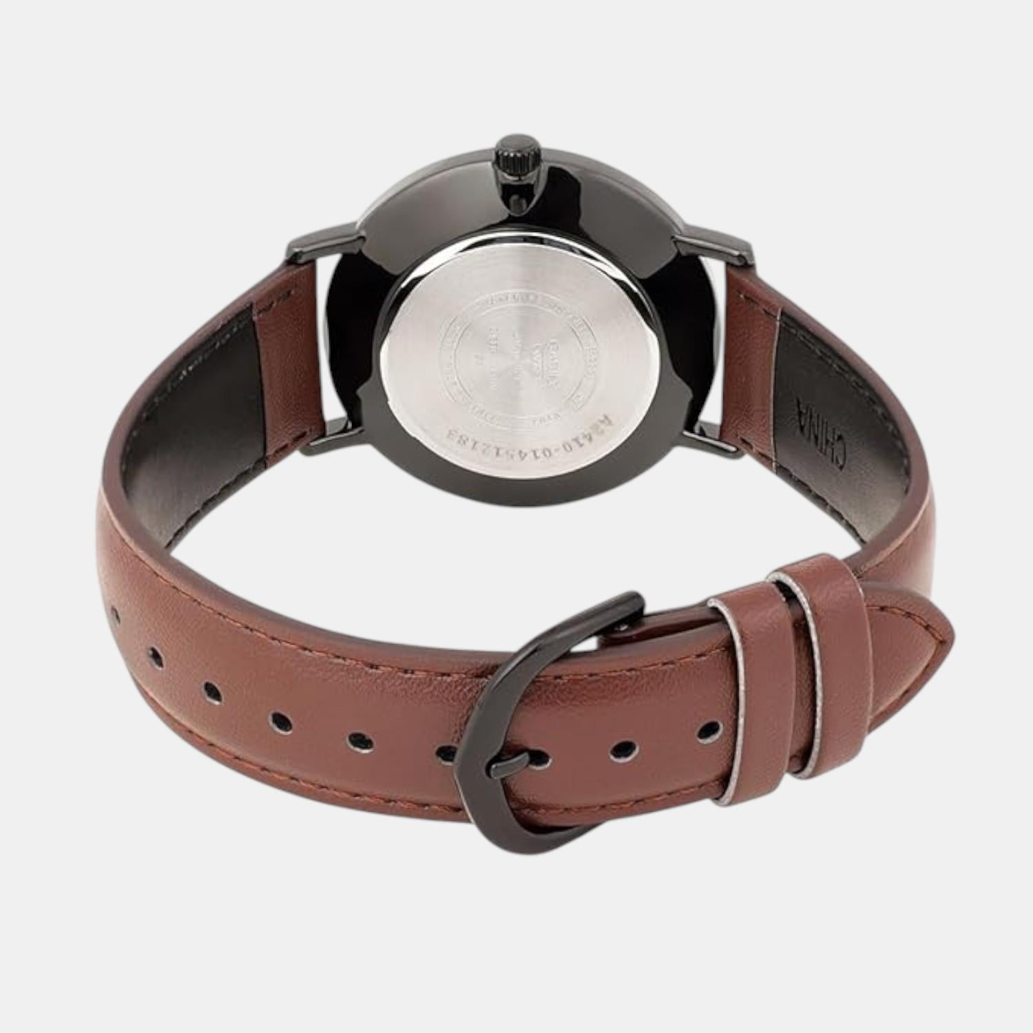 Enticer Men Quartz White Dial Analog Leather Watch A2410