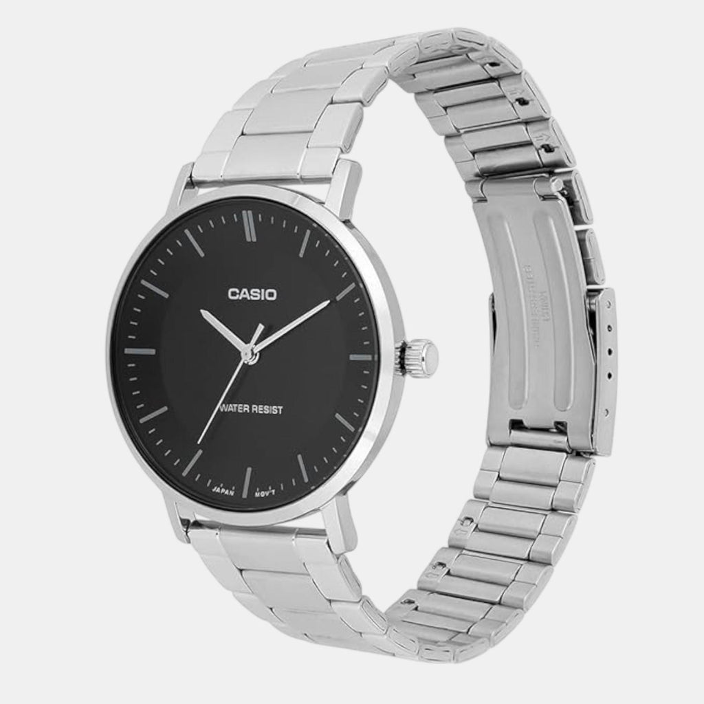 Enticer Men Quartz Black Dial Analog Stainless Steel Watch A2411