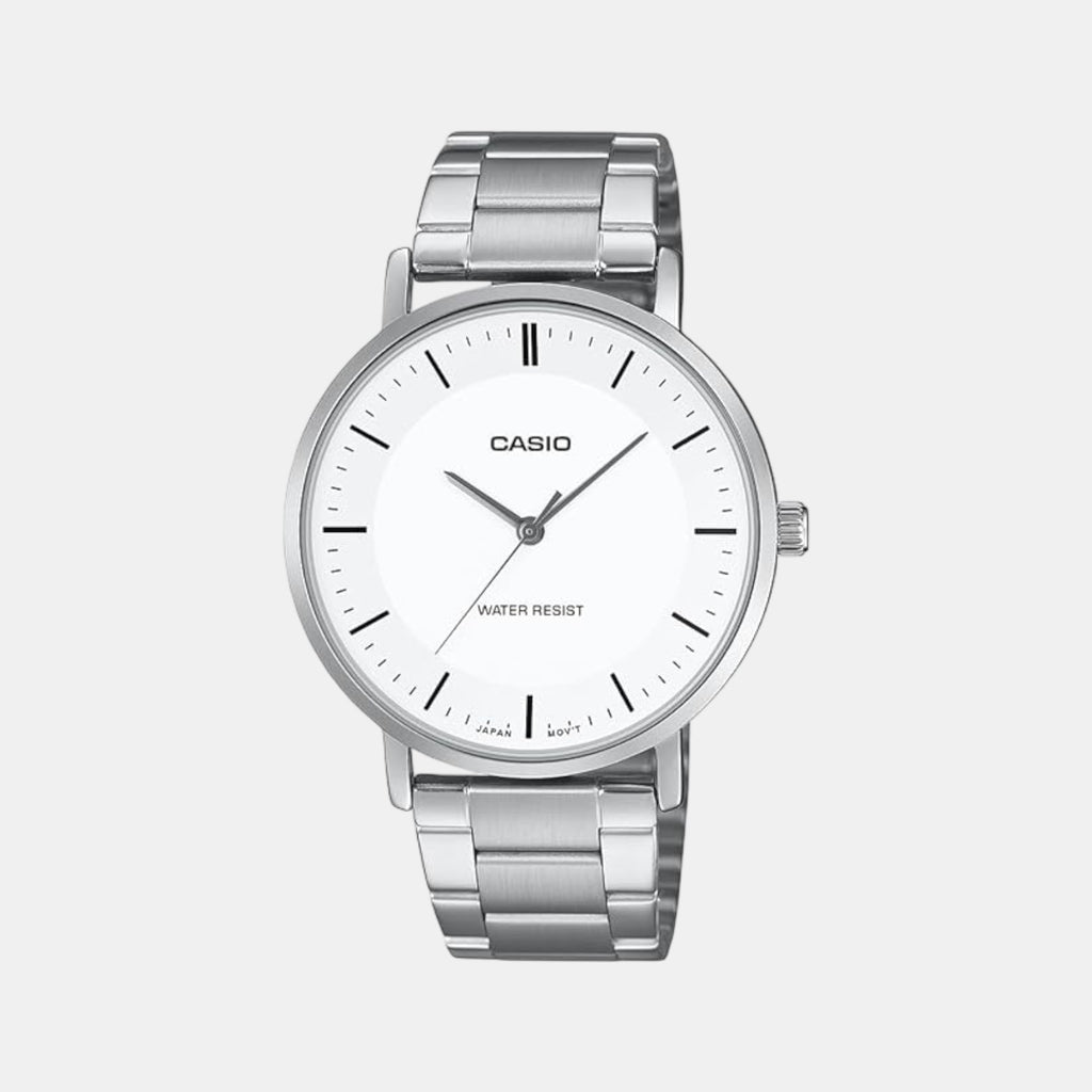 Enticer Men Quartz White Dial Analog Stainless Steel Watch A2412