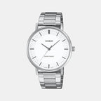 Enticer Men Quartz White Dial Analog Stainless Steel Watch A2412