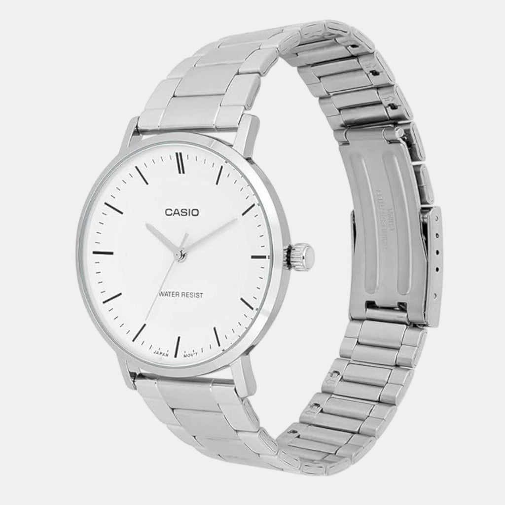 Enticer Men Quartz White Dial Analog Stainless Steel Watch A2412