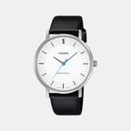 Enticer Men Quartz White Dial Analog Leather Watch A2414