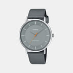 Enticer Men Quartz Grey Dial Analog Leather Watch A2415