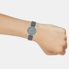 Enticer Men Quartz Grey Dial Analog Leather Watch A2415