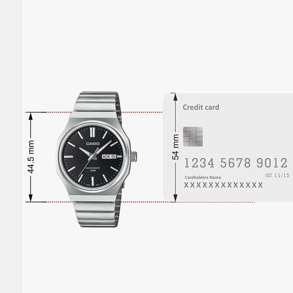 Enticer Men Quartz Black Dial Analog Stainless Steel Watch A2416