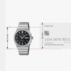 Enticer Men Quartz Black Dial Analog Stainless Steel Watch A2416