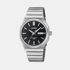 Enticer Men Quartz Black Dial Analog Stainless Steel Watch A2416