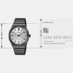 Enticer Men Quartz Silver Dial Analog Stainless Steel Watch A2418