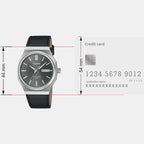 Enticer Men Quartz Grey Dial Analog Leather Watch A2419