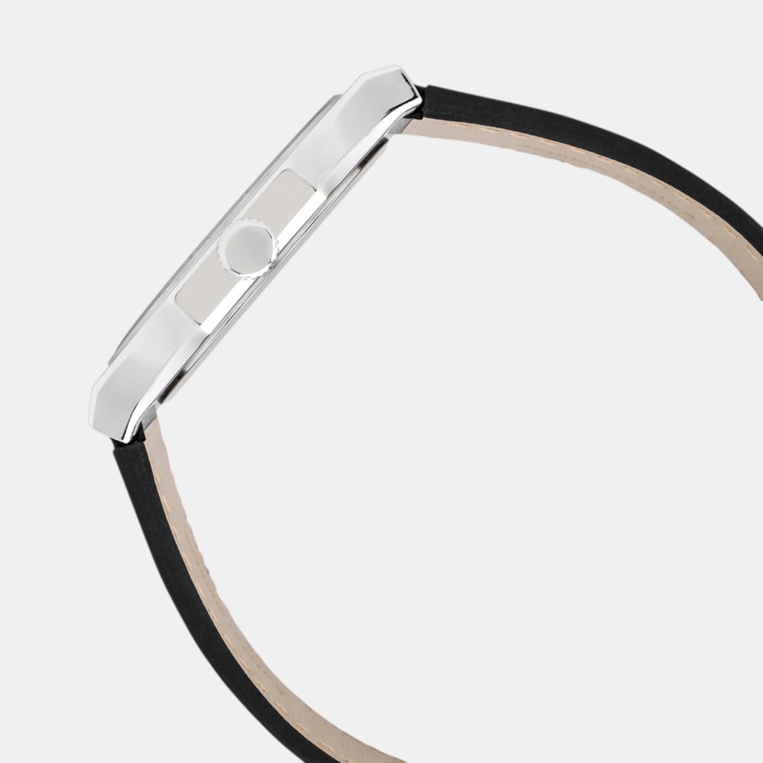 Enticer Men Quartz Grey Dial Analog Leather Watch A2419