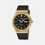 Enticer Men Quartz Black Dial Analog Leather Watch A2420