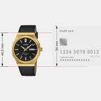 Enticer Men Quartz Black Dial Analog Leather Watch A2420