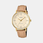Enticer Women Quartz Gold Dial Analog Leather Watch A2426