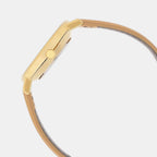 Enticer Women Quartz Gold Dial Analog Leather Watch A2426